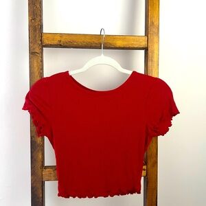 Red crop Top